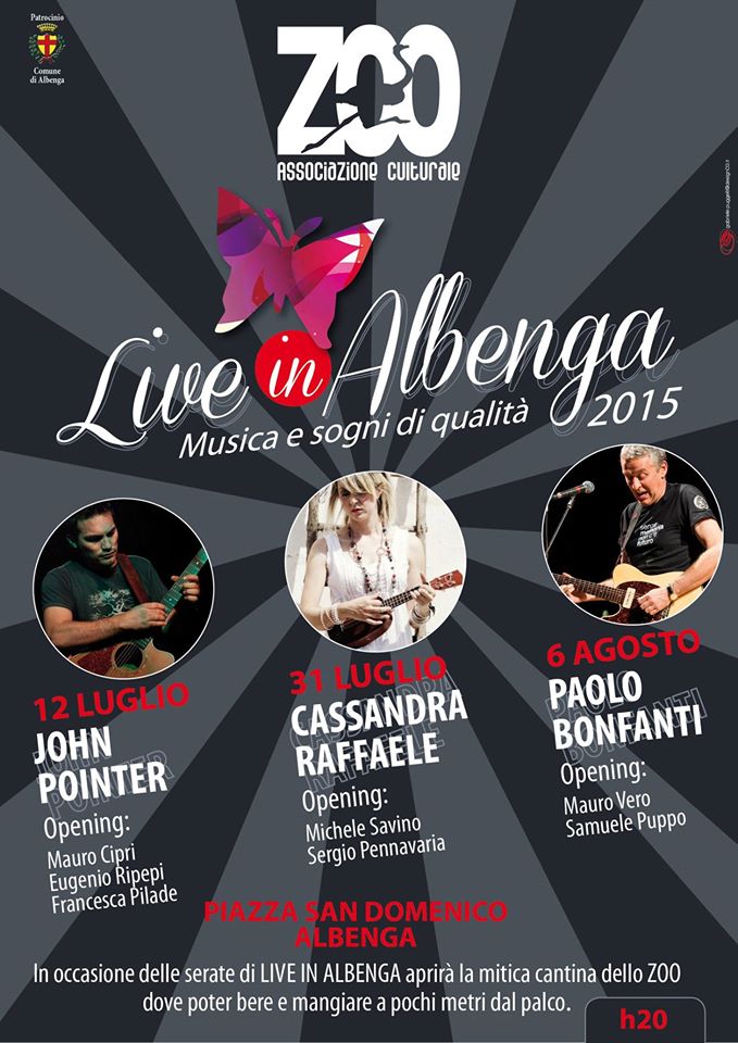 Live 12 07 2015 ore 21.00 Piazza San Domenico – Albenga – SV