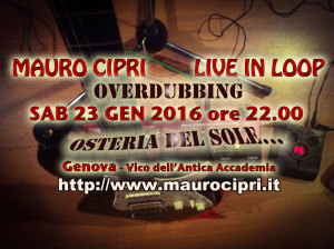 Scopri di più sull'articolo Mauro Cipri Live Osteria del Sole 23 01 2016
